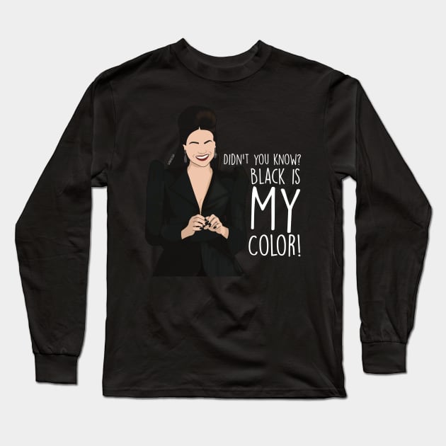 black is my color Long Sleeve T-Shirt by Gabi Veiga